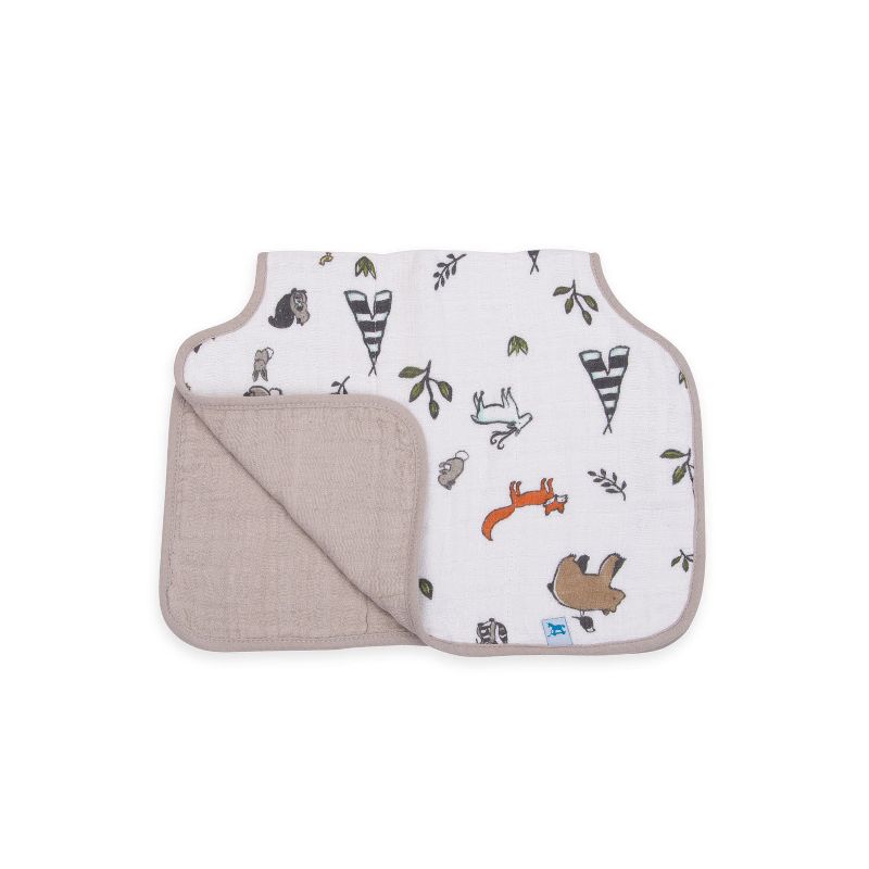 Little Unicorn 4-Layer Cotton Muslin Burp Cloth - Forest Friends