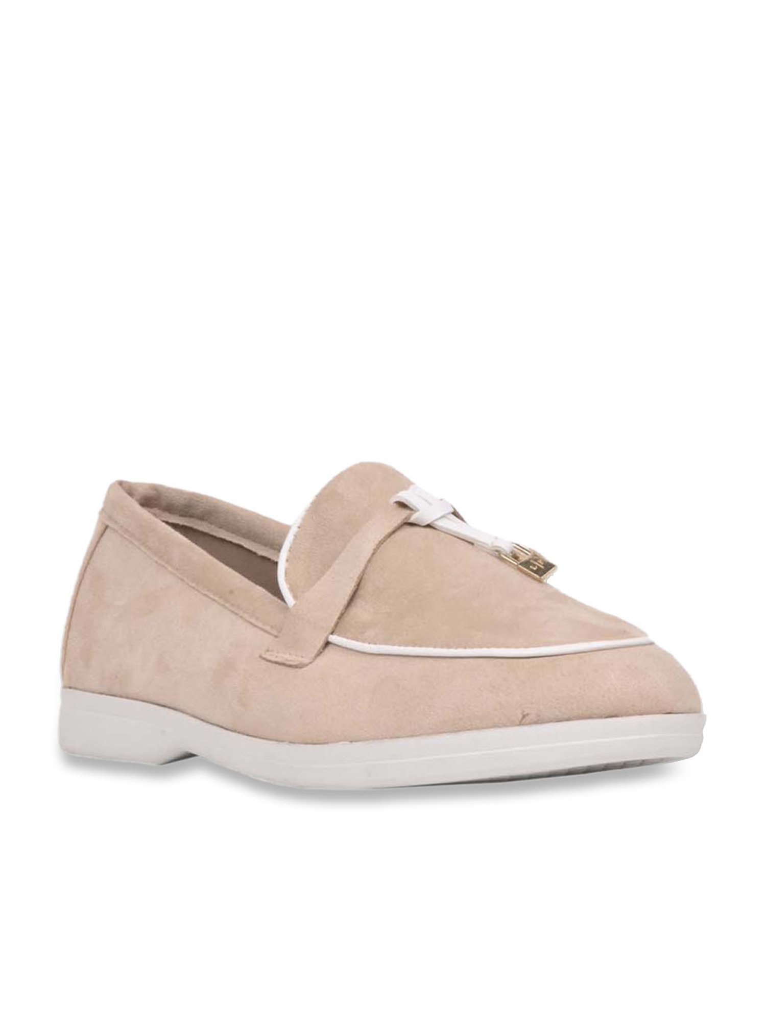 Jove Women's Beige Casual Moccasins