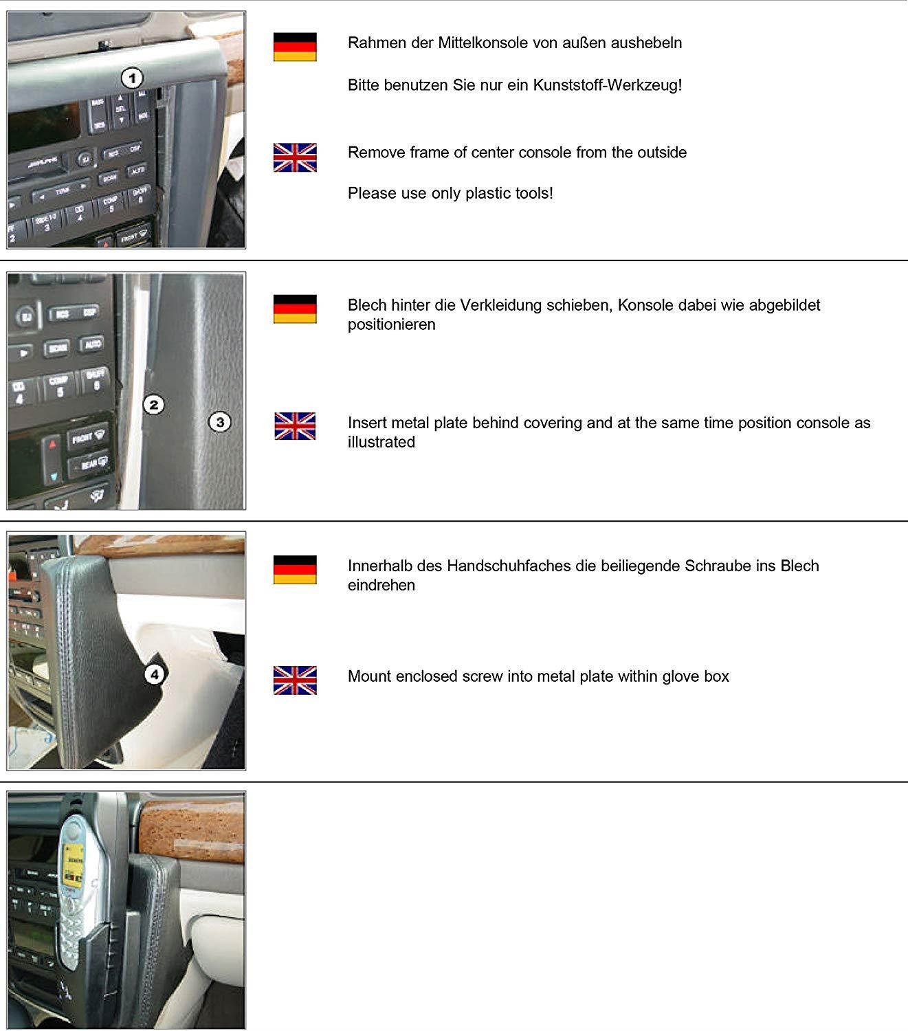 KUDA 051055 Leather Mount Black Compatible with Lincoln Continental (1997-2002)