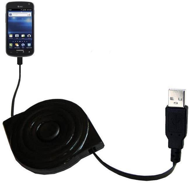 USB Power Port Ready retractable USB charge USB cable wired specifically for the Samsung Exhilarate and uses TipExchange