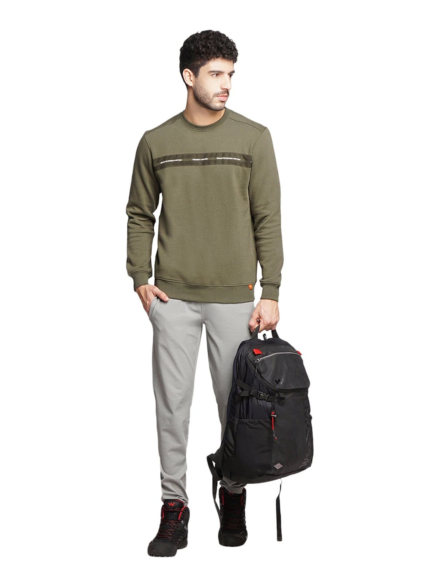 Wildcraft Olive Round Neck Sweatshirt
