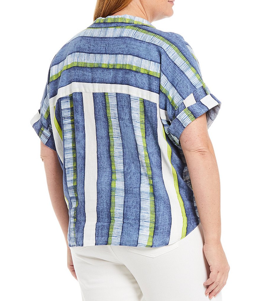 Bryn Walker Plus Size Pira Ponti Sleeveless Jewel Neck Oversized Tank