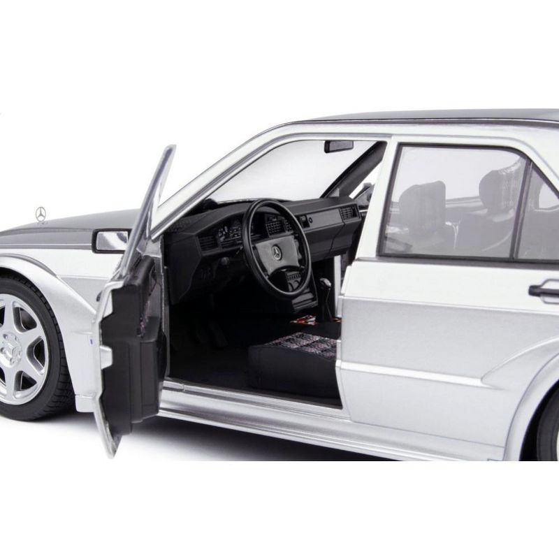 1990 Mercedes Benz 190E 2.5-16 Evolution II (W201) Silver 1/18 Diecast Model Car by Solido
