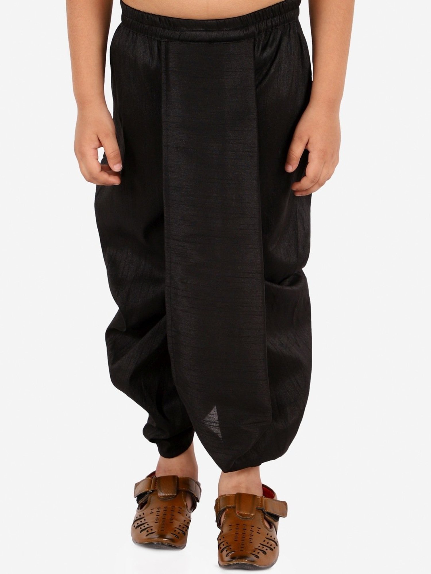 VASTRAMAY Kids Black Regular Fit Dhoti