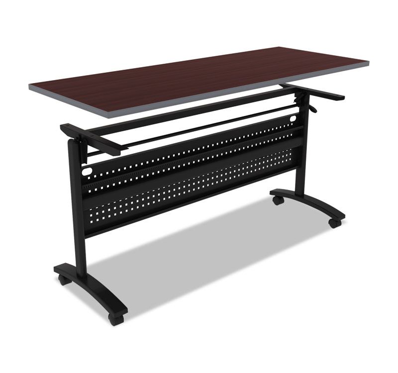 Alera Reversible Laminate Table Top, Rectangular, 59 1/2w x 23 5/8,Med Cherry/Mahogany TT6024CM