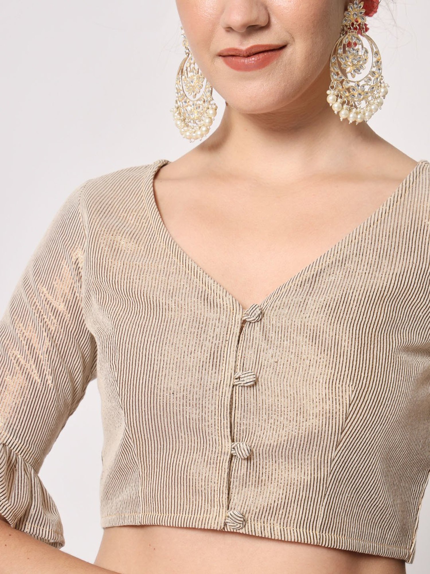 studiorasa Gold Striped Blouse