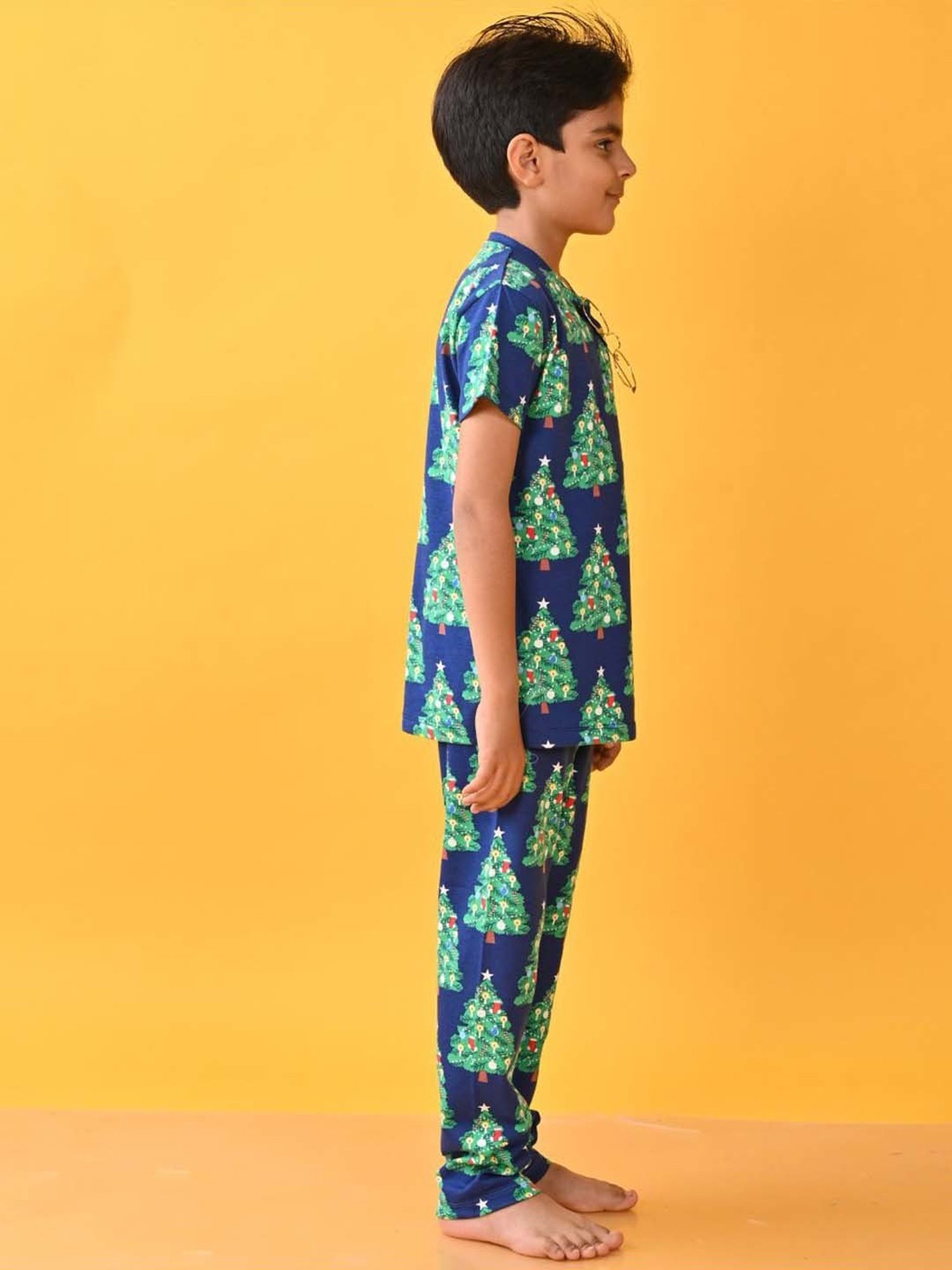 Nite Flite Boys Navy & Grey Born to Play Cricket Pyjama Set