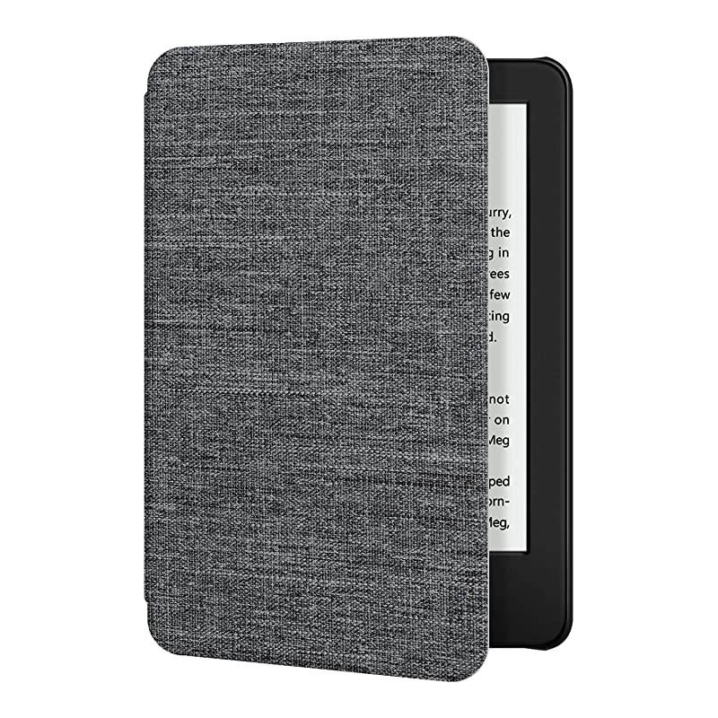 Fabric Case for AllNew Kindle 10th Gen 2019 Release Only ThinnestampLightest Smart Cover with Auto WakeSleep Support Back Cover adsorption Not Fit Kindle Paperwhite 10th Gen 2018 Grey