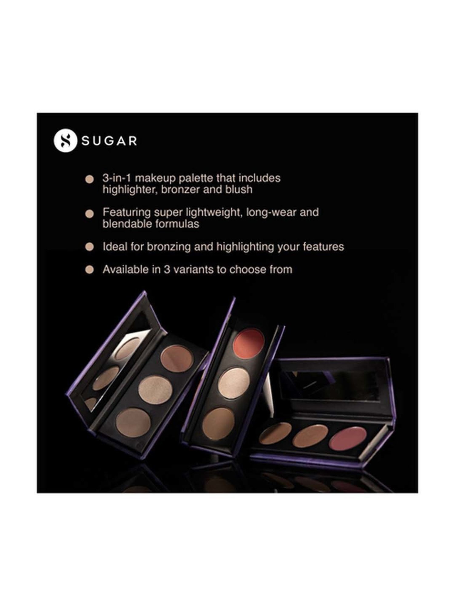 Sugar Cosmetics Contour De Force Face Palette 01 Subtle Summit - 12.5 gm