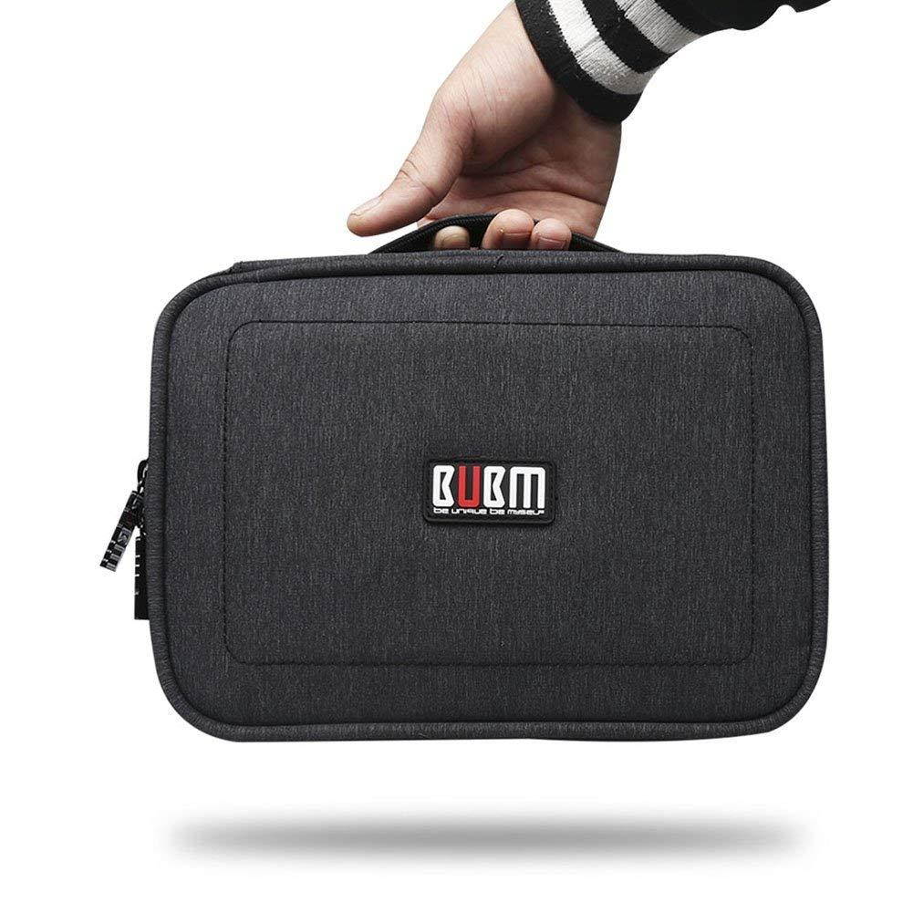 BUBM 3Pcs/Set Computer Cable Electronic Organizer Travel Packing Gadgets Bag Pouch for Cables,External Flash Drive,Mouse,Memory Card,Power Bank