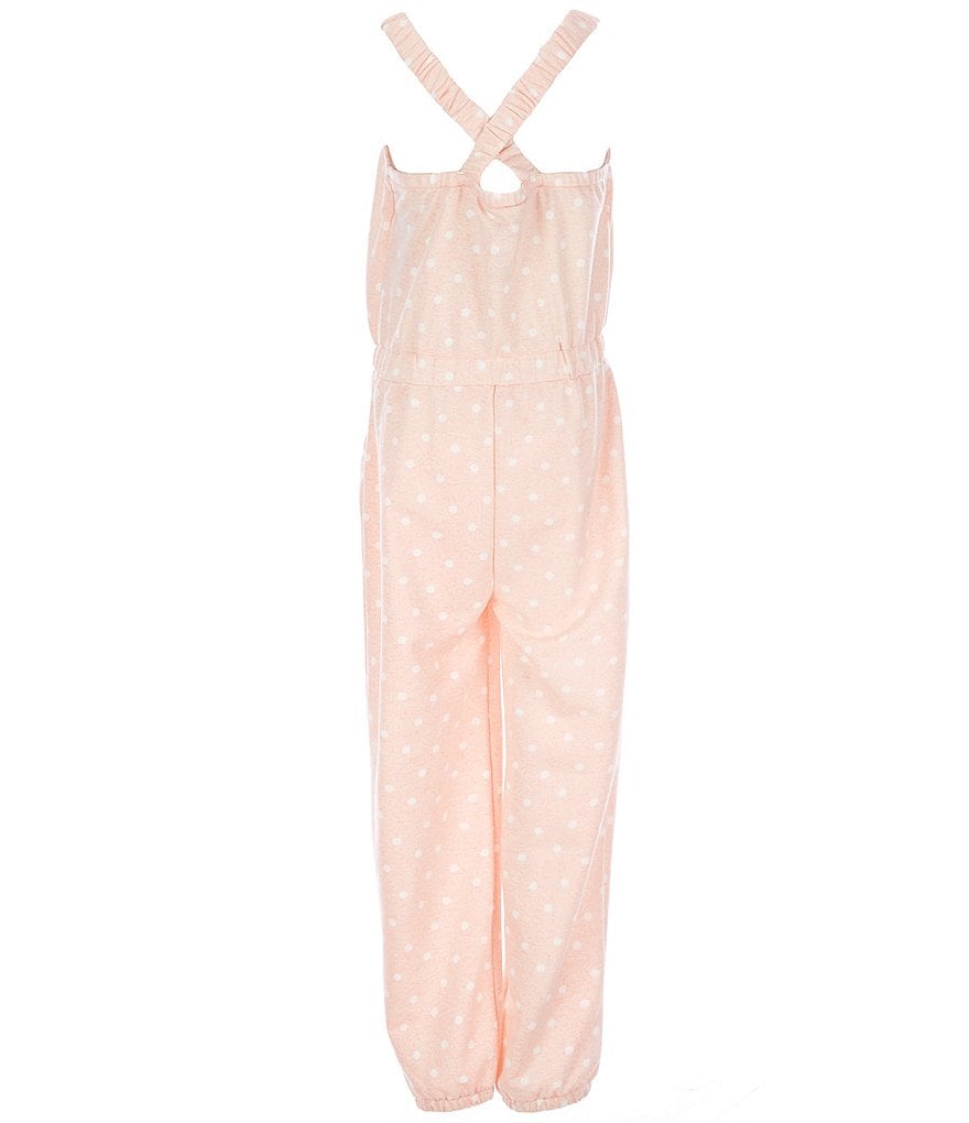 Dream Life Big Girls 7-16 Cross-Back Dotted Lounge Jumpsuit
