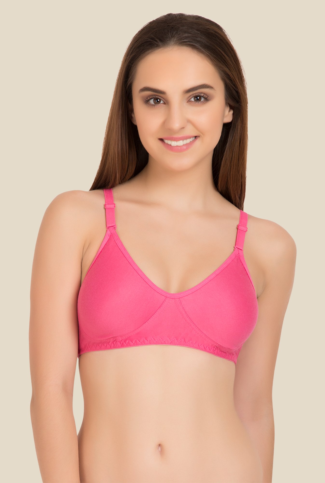 Tweens Pink & Red Non Padded Bra (Pack Of 2)
