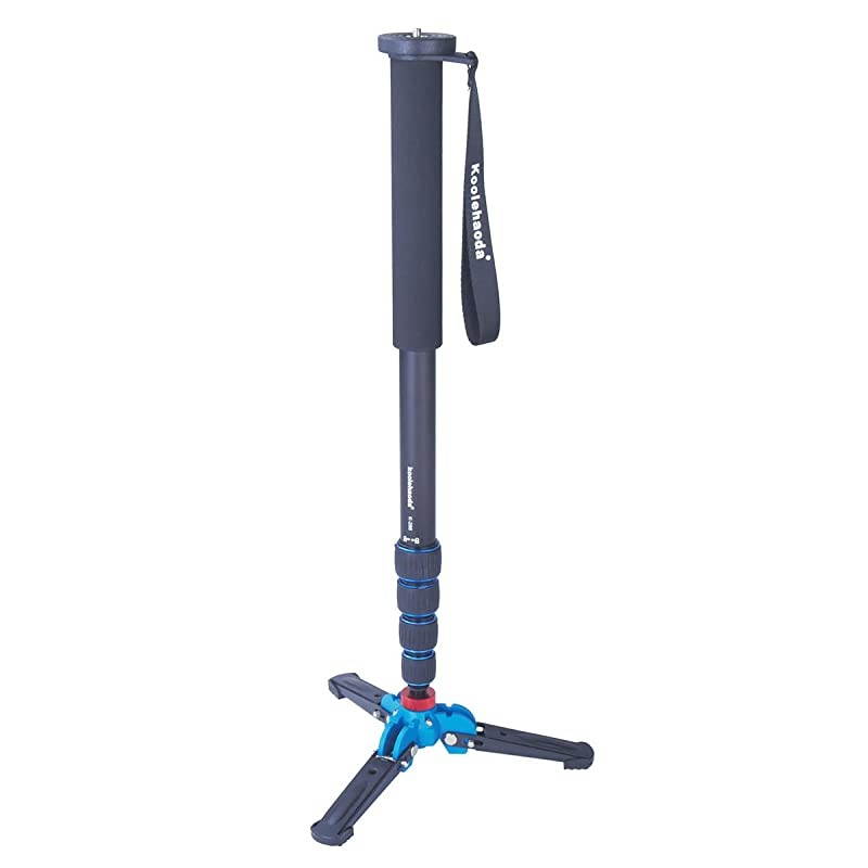 Professional 65inch Camera Aluminium Monopod with Folding Three Feet Support Stand