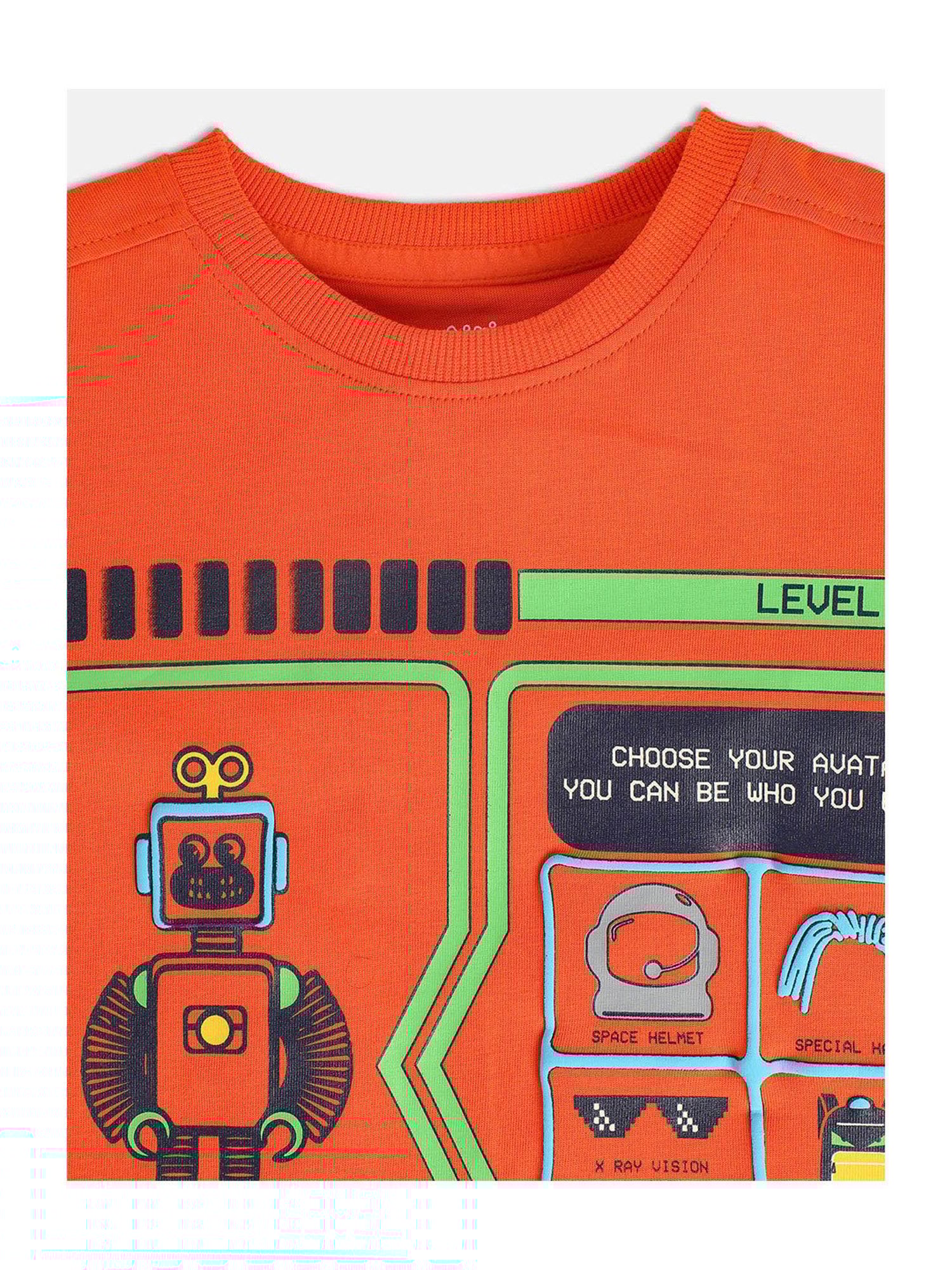 MINIKLUB Kids Orange Printed T-Shirt