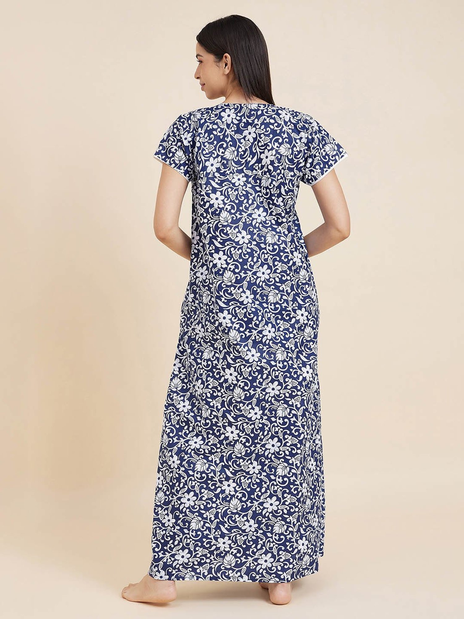 Sweet Dreams Navy Printed Nighty