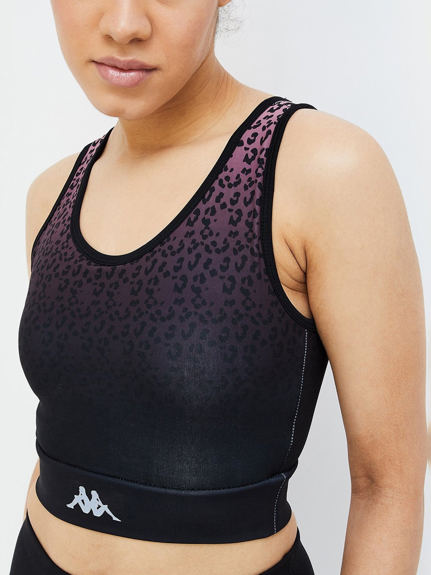 KAPPA Black & Pink Printed Tank Top