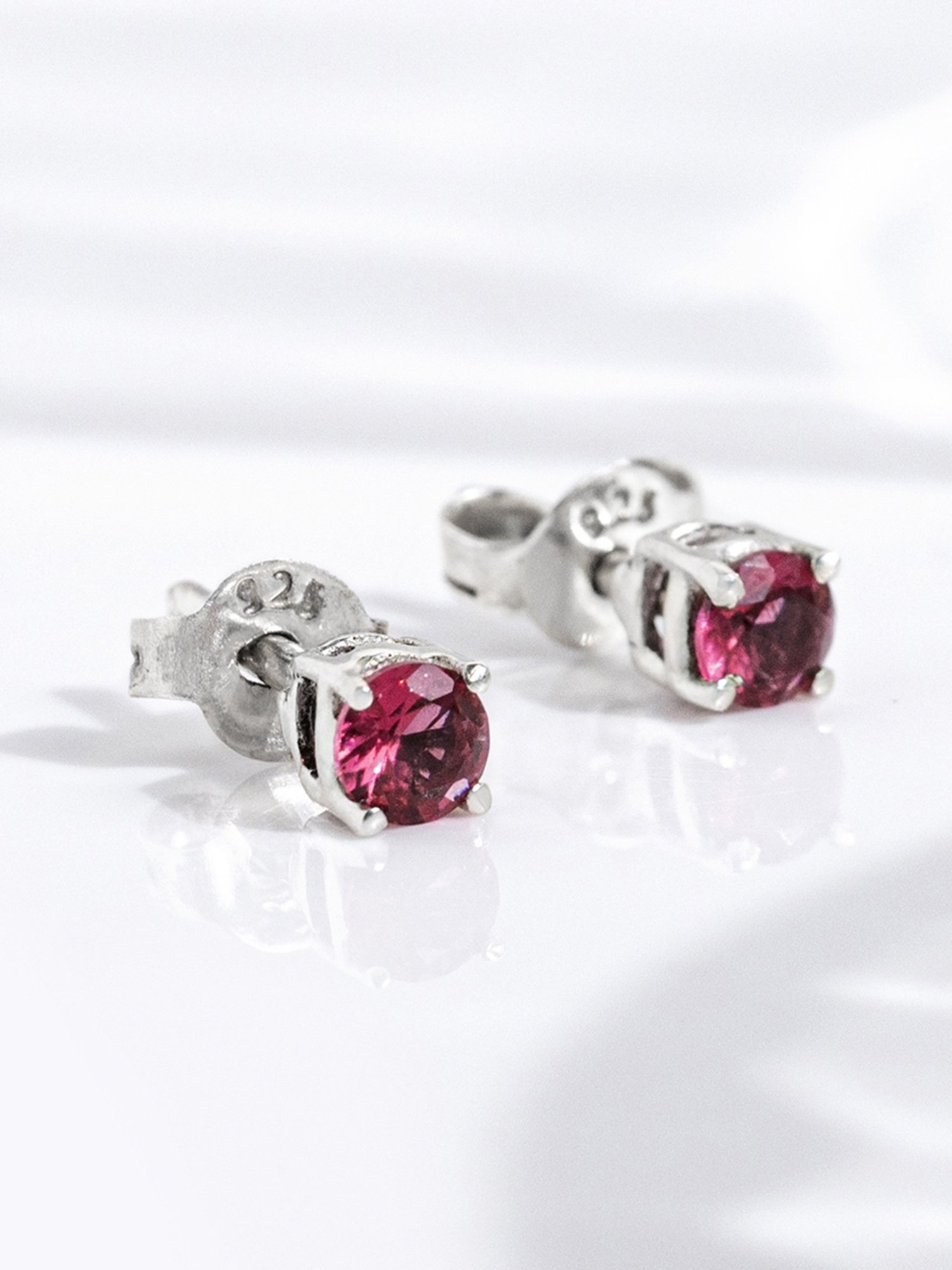 March by FableStreet 92.5 Sterling Silver Zircon Mini Stud Earrings for Women