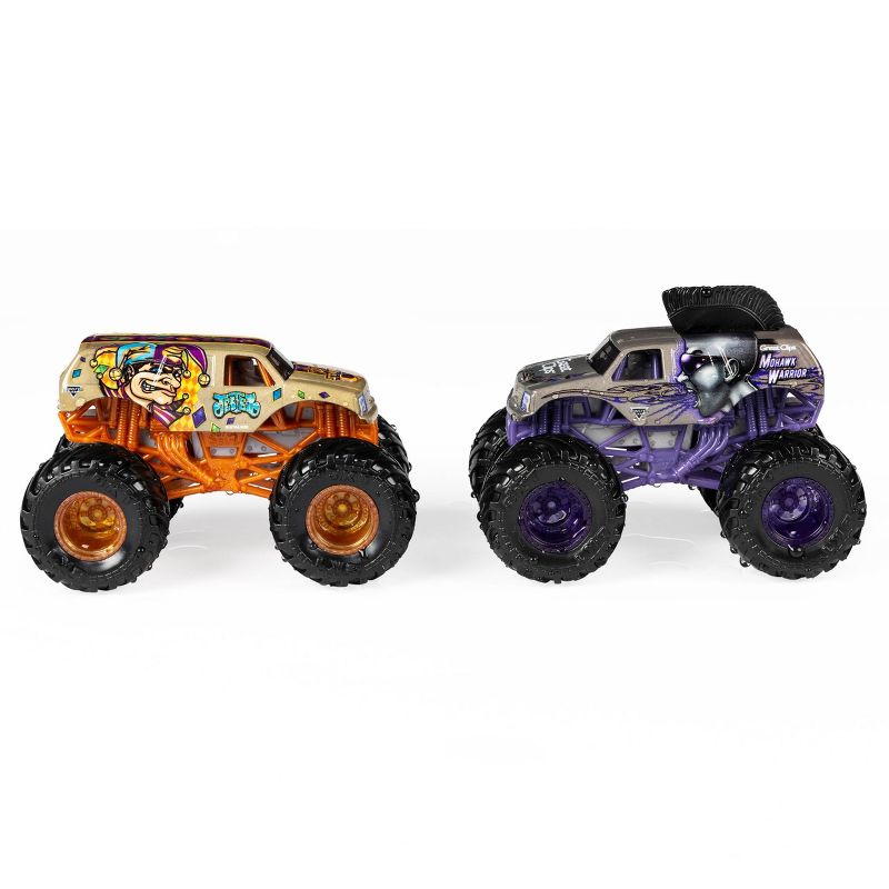 Monster Jam 1:64 2 Packs (Reveal The Steel) - Mohawk Warrior vs Jester