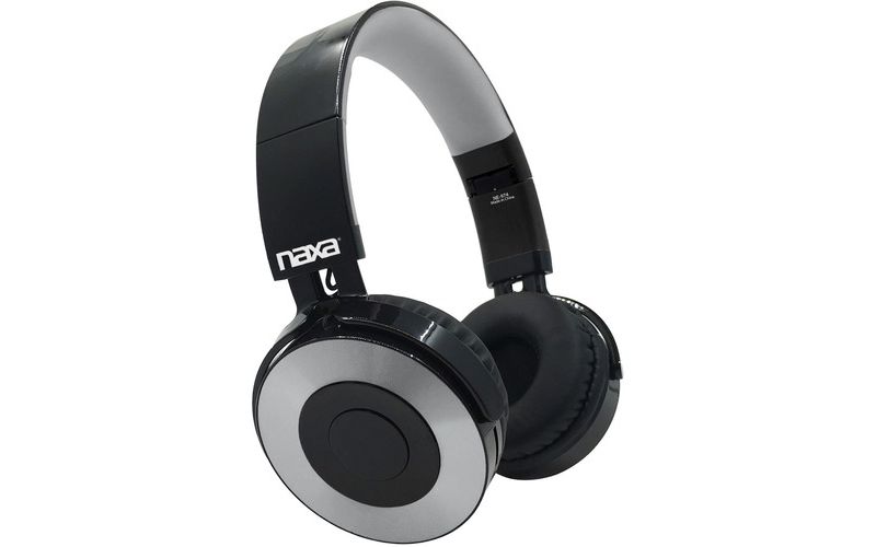 Naxa Metro Bluetooth Headphones - Stereo - Black, Gray - Mini-phone - Wired/Wireless - Bluetooth - 33 ft - 32 Ohm - 20 Hz 20 kHz - Over-the-head