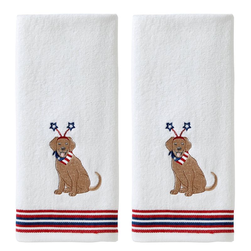 2pc Patriotic Pup Hand Towel Set - SKL Home