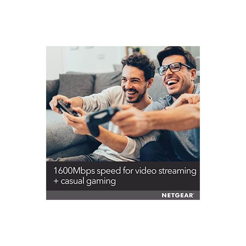 WiFi Router (R6330) - AC1600 Dual Band Wireless Speed (up to 1600 Mbps) | Up to 1200 sq ft Coverage & 20 Devices | 4 x 1G Ethernet and 1 x 2.0 USB Ports (R6330-1AZNAS)