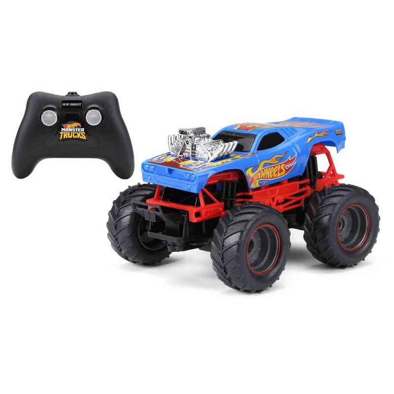 New Bright 1:24 RC Monster Truck Hot Wheels Rodger Dodger