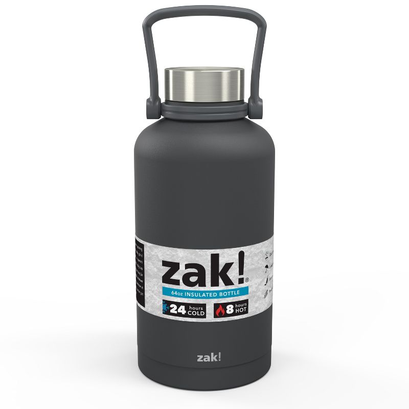 Zak Designs! 64oz Double Wall Stainless Steel Growler - Dark Gray