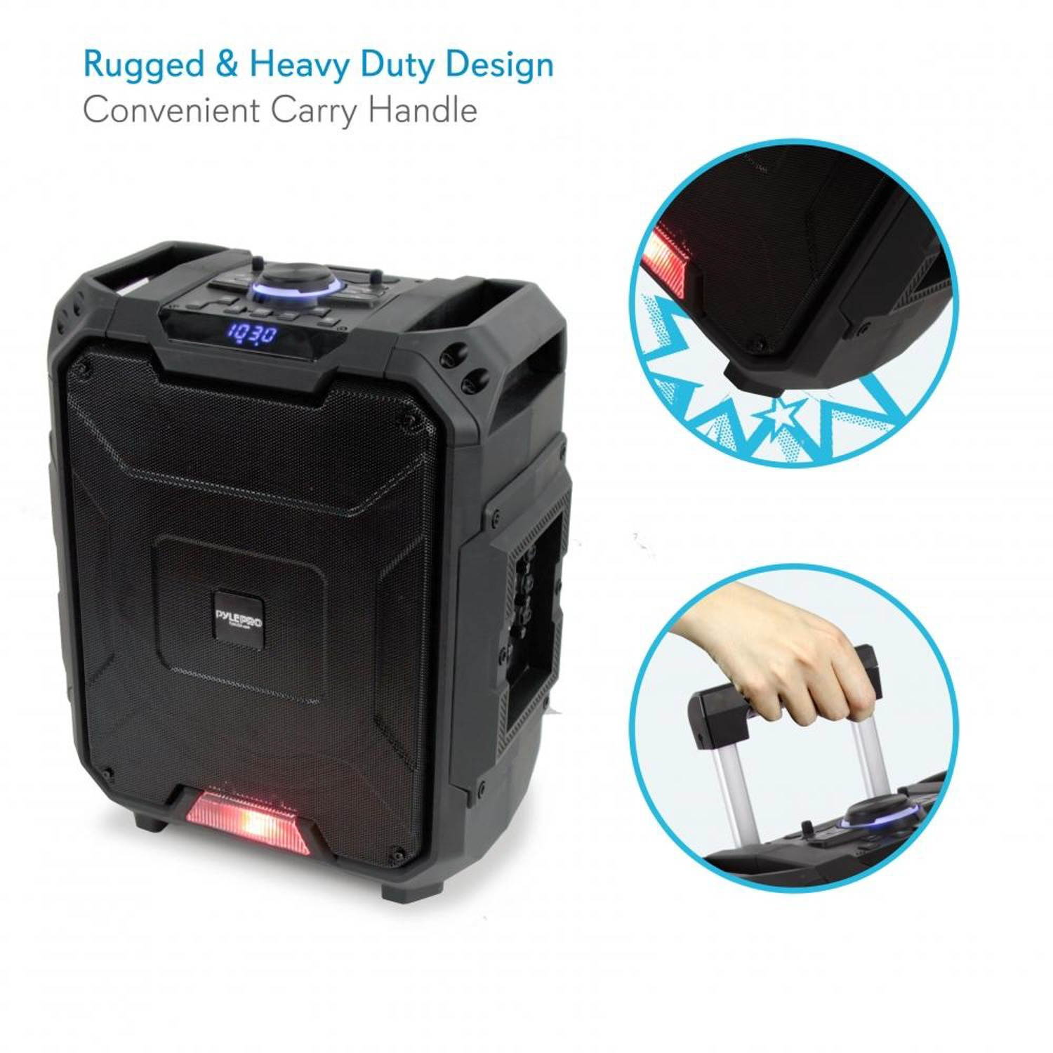 Pyle Bluetooth PA Loudspeaker and Wireless Microphone Karaoke System (2 Pack)