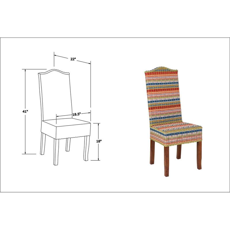 Set of 2 Heaton Rattan Dining Chair - East At Main