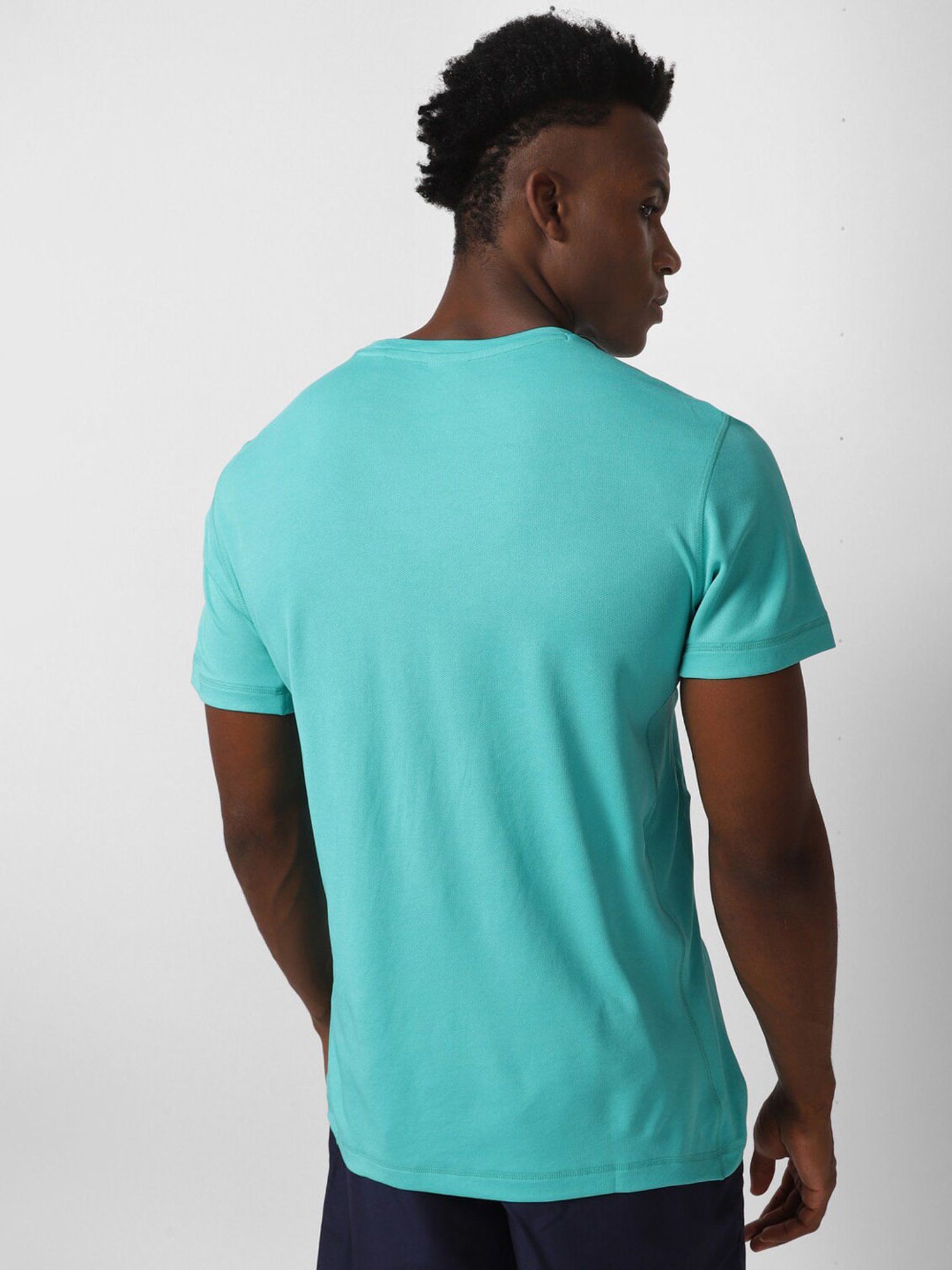 Reebok Green Slim Fit Sports T-Shirt