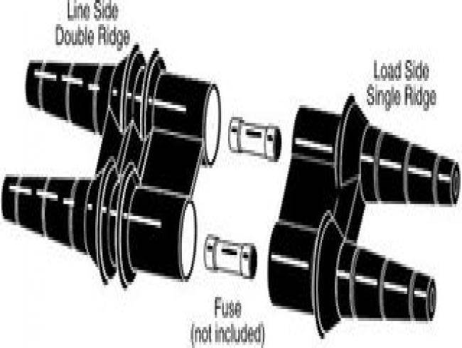 Ideal Industries D65-LC Dual In-Line Fused No. 4-No. 2 AWG Cu