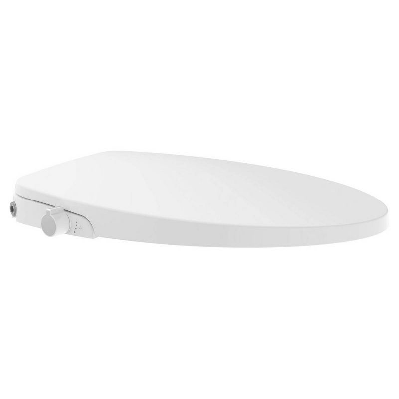 Non-Electric Double Nozzle Spray Bidet Seat For Elongated Toilet White - evekare