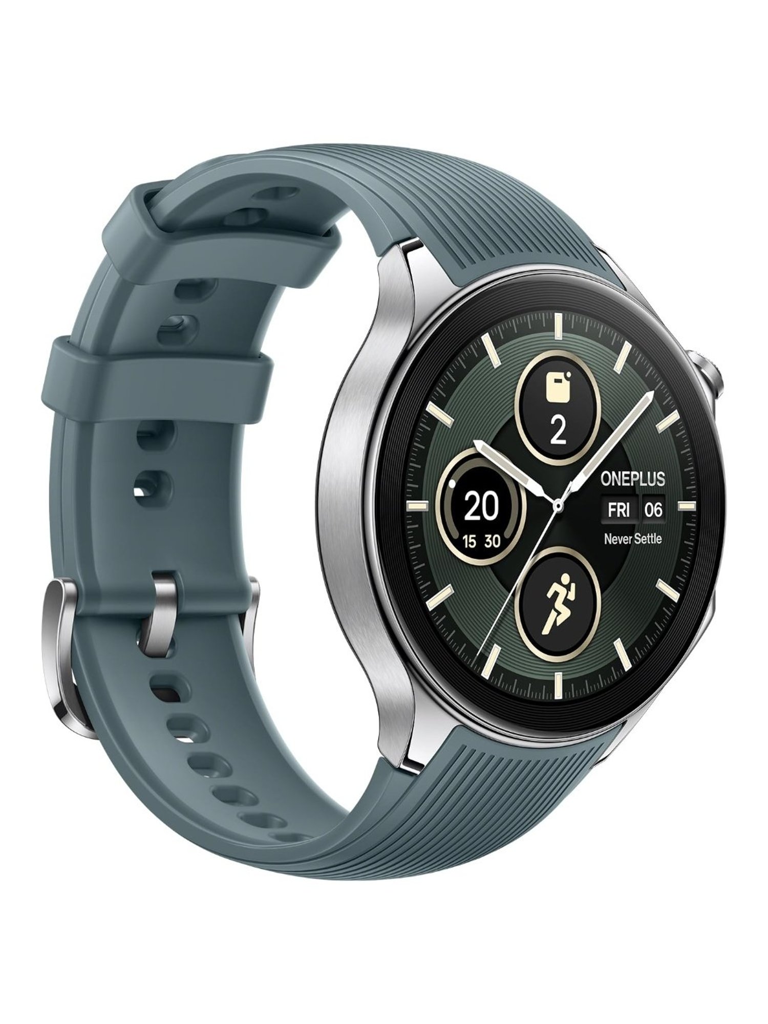 OnePlus Watch 2 BT Calling Smartwatch with 1.43 inch AMOLED Display (Radiant Steel)