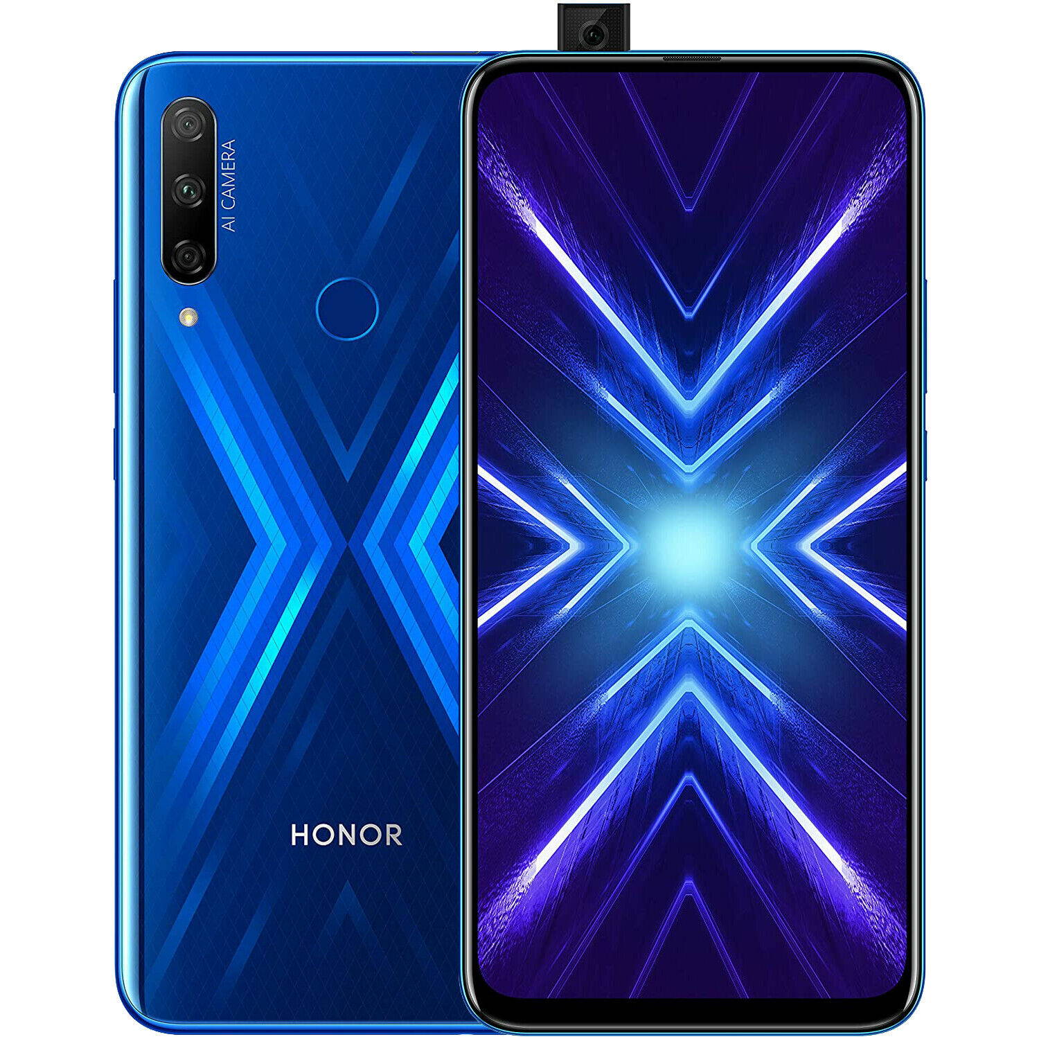 HONOR 9X Dual-SIM 128GB ROM + 4GB RAM Factory Unlocked 4G/LTE Smartphone (Blue) - International Version