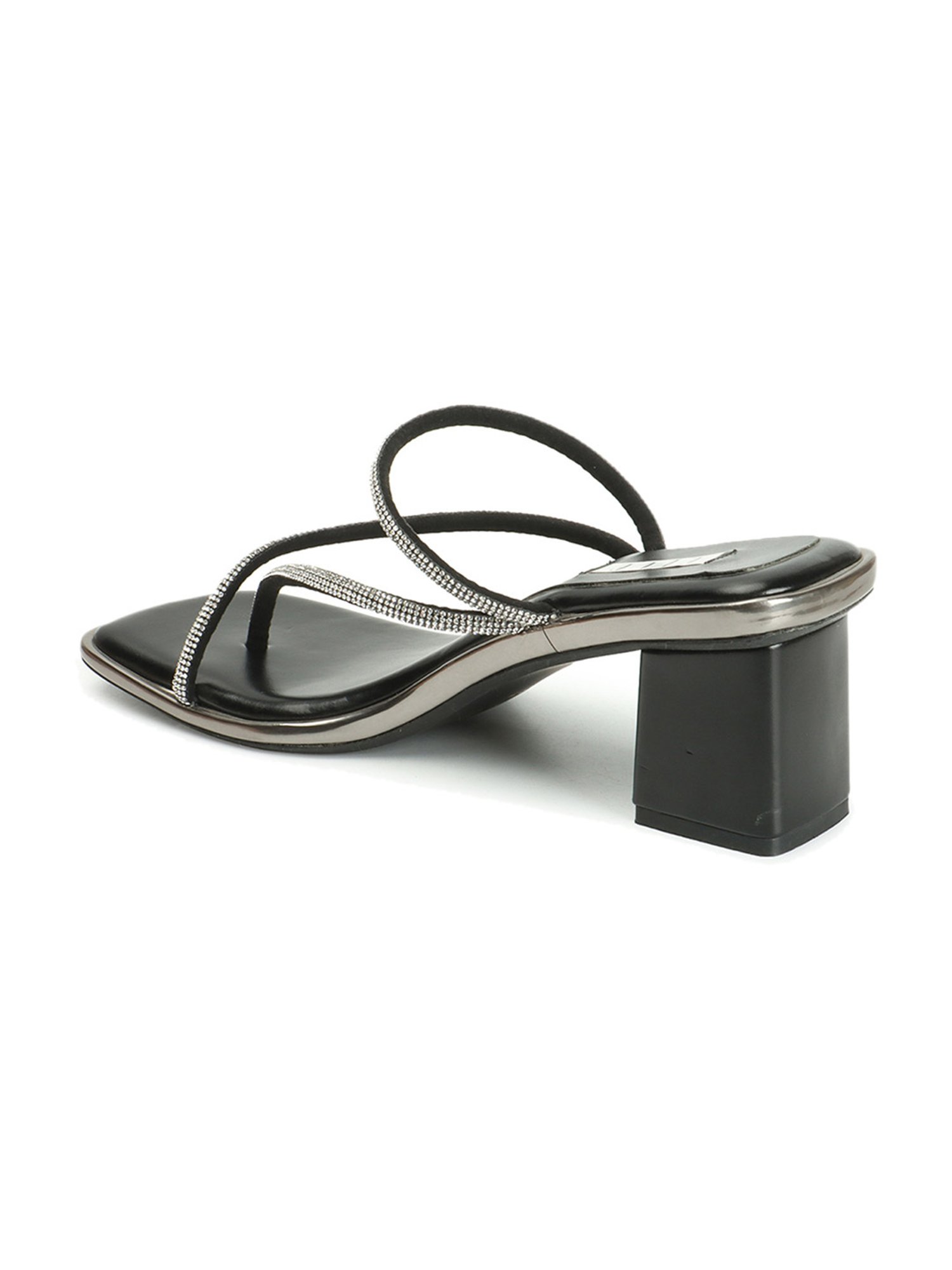 Elle Women's Black Toe Ring Sandals