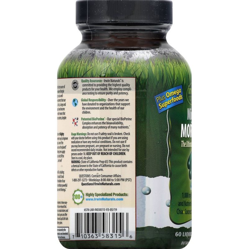 irwin naturals Mighty Moringa Dietary Supplement Liquid Softgels - 60ct