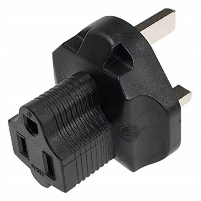 sf cable, 3 prong plug adaptor. usa nema 515r receptacle to fused uk bs1363 3 prong plug yl6015/yl6115