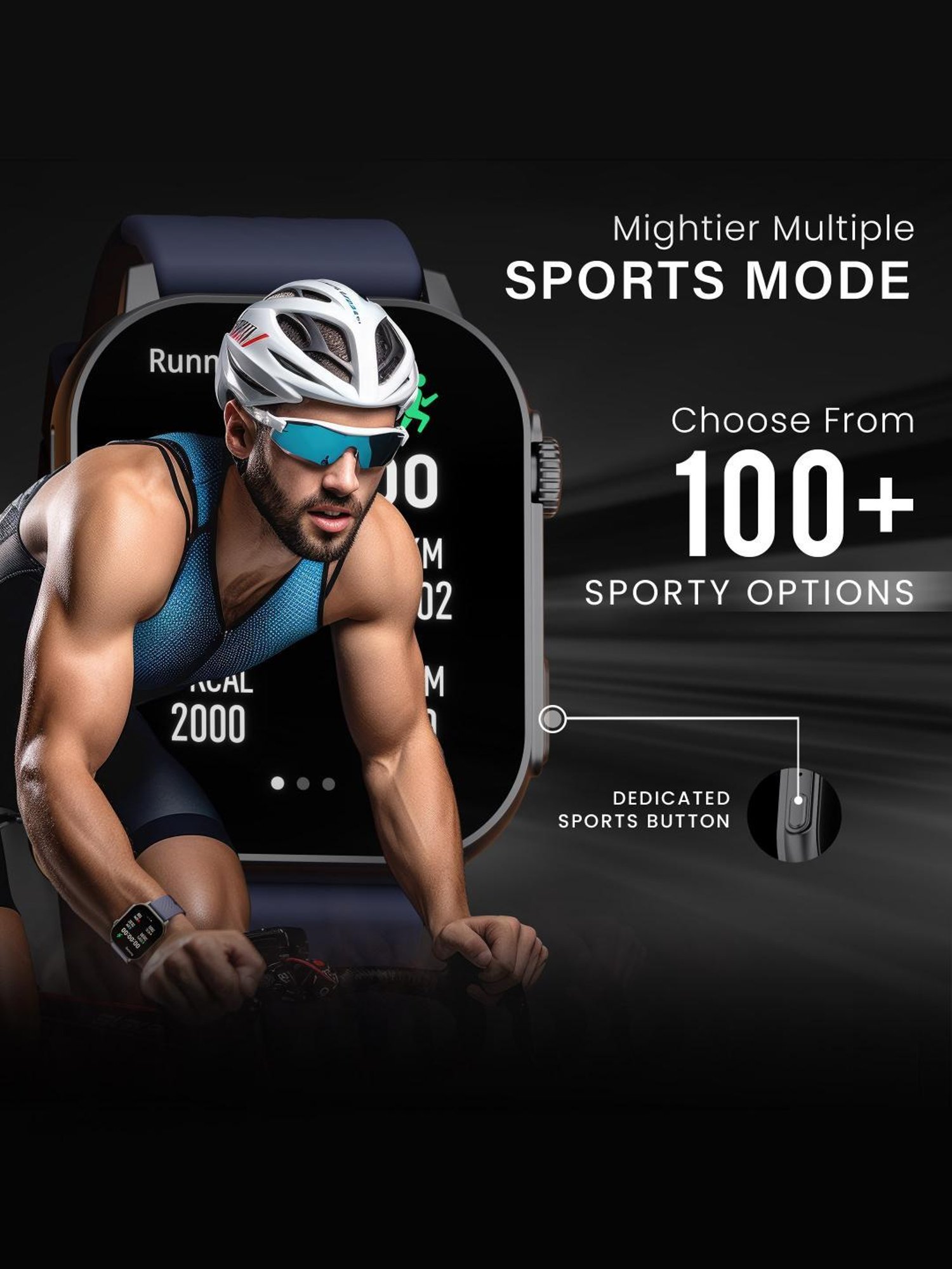 Hammer Arctic BT Calling Smartwatch with 2.04 inch SUPER AMOLED  Display (Midnight Blue)