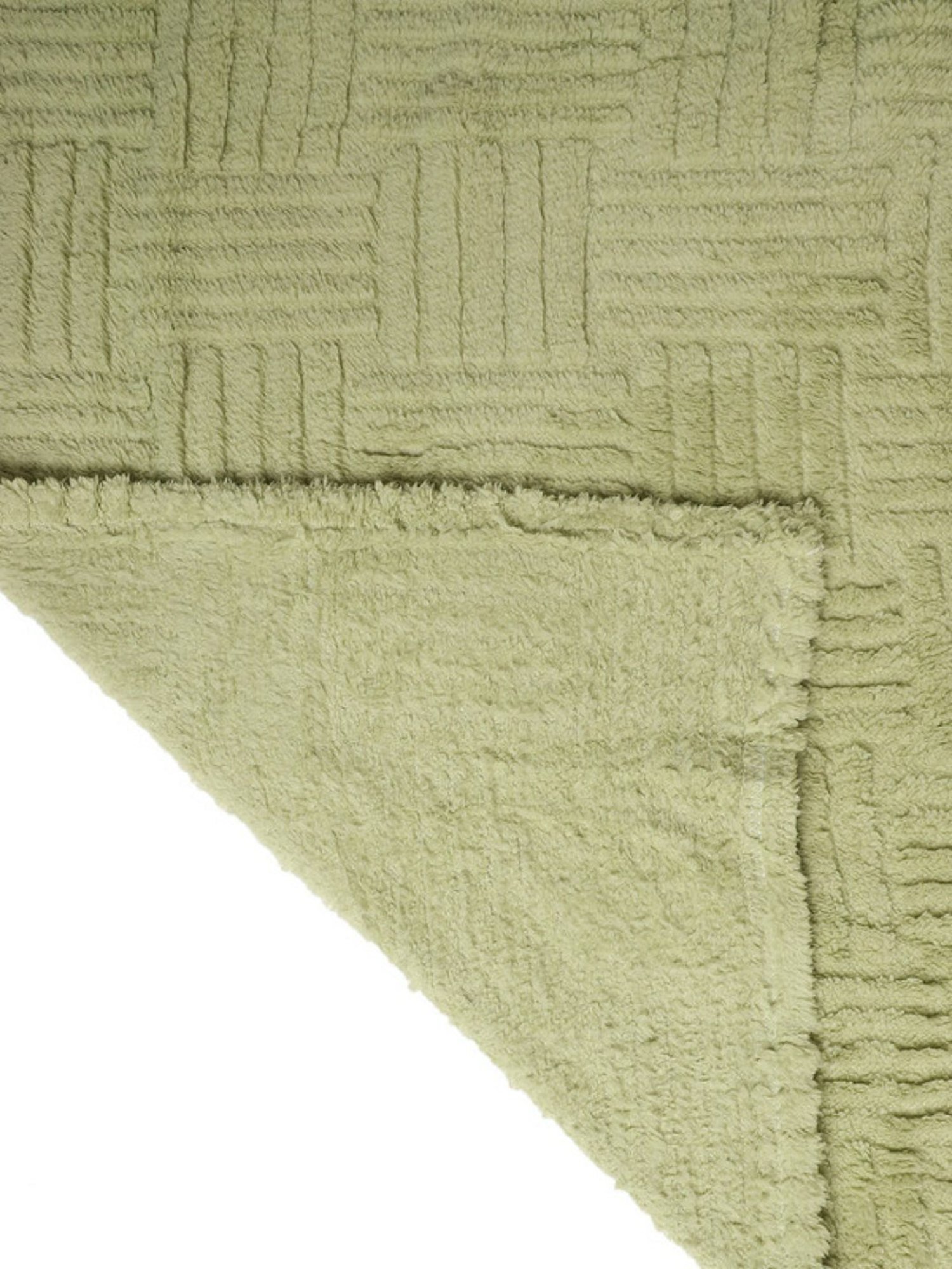 Dhrohar Light Green Polyester 300 GSM Double Bed Blanket