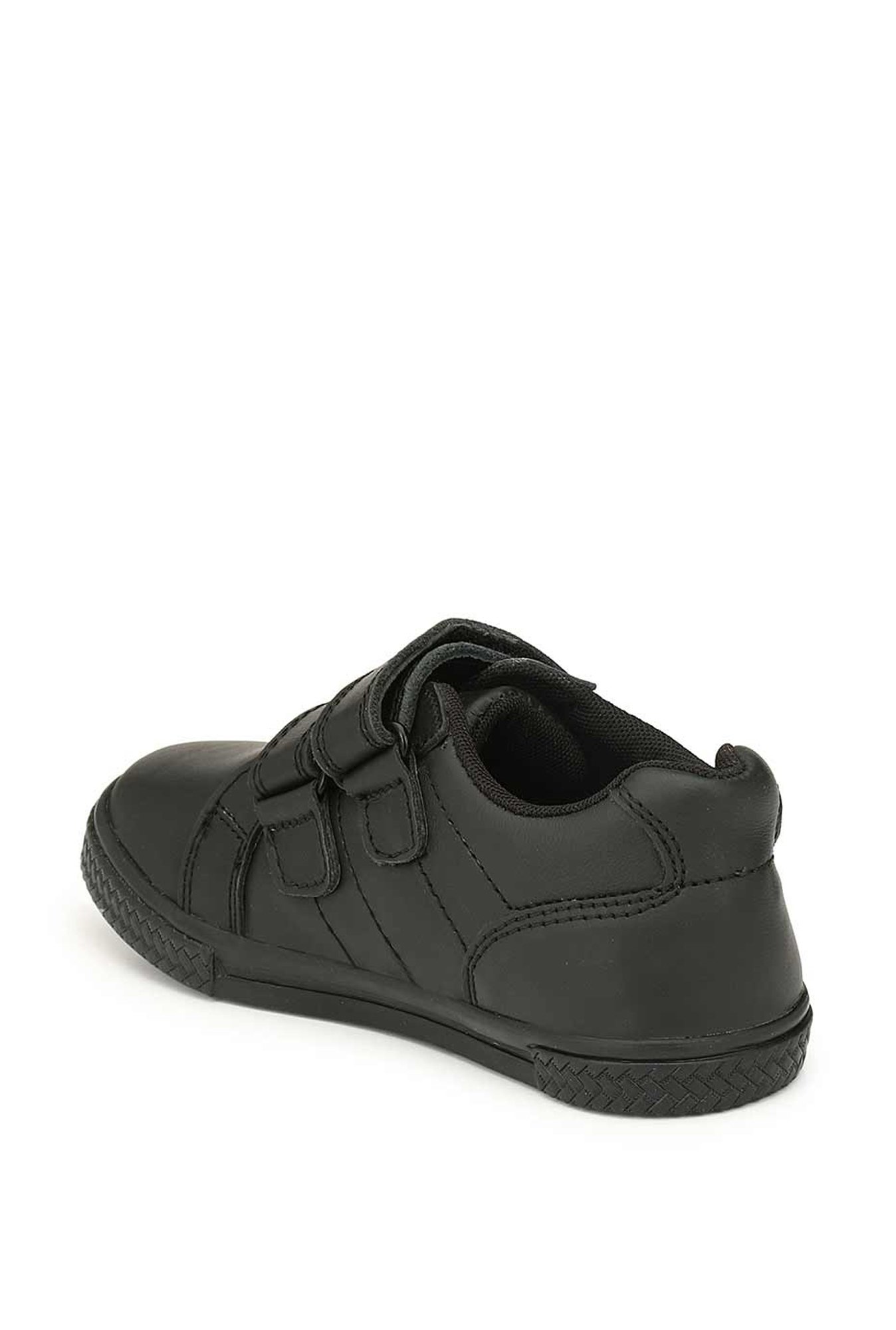 Tuskey Kids Black Leather Sneakers