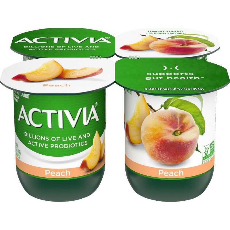 Dannon Activia Peach Probiotic Yogurt - 4oz
