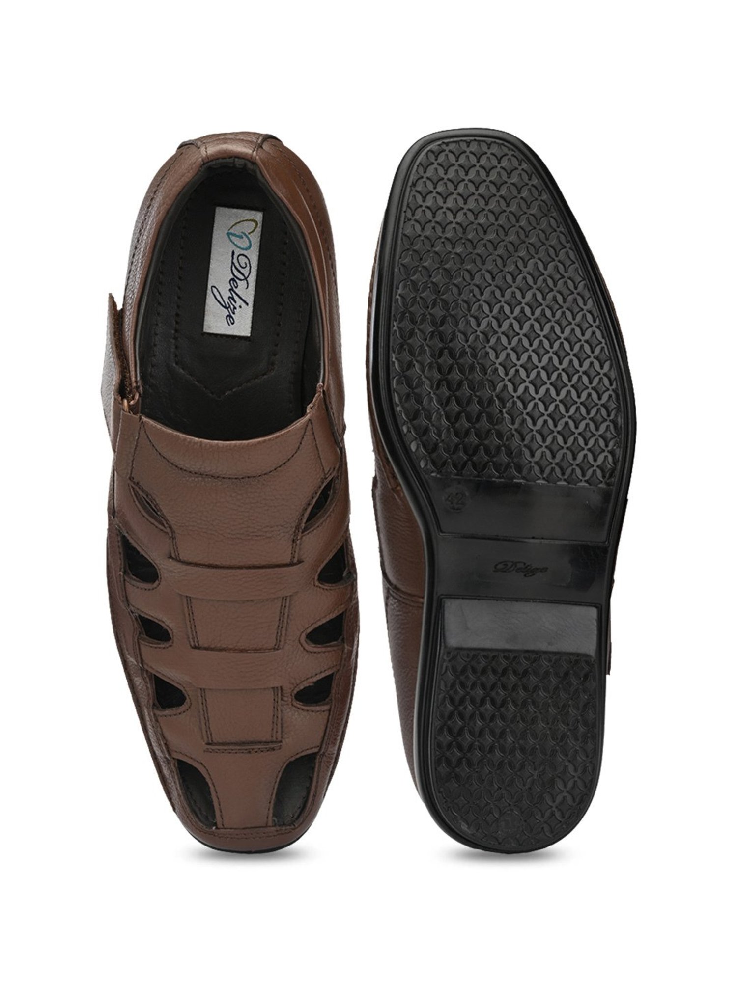 Delize Men's Brown Fisherman Sandals