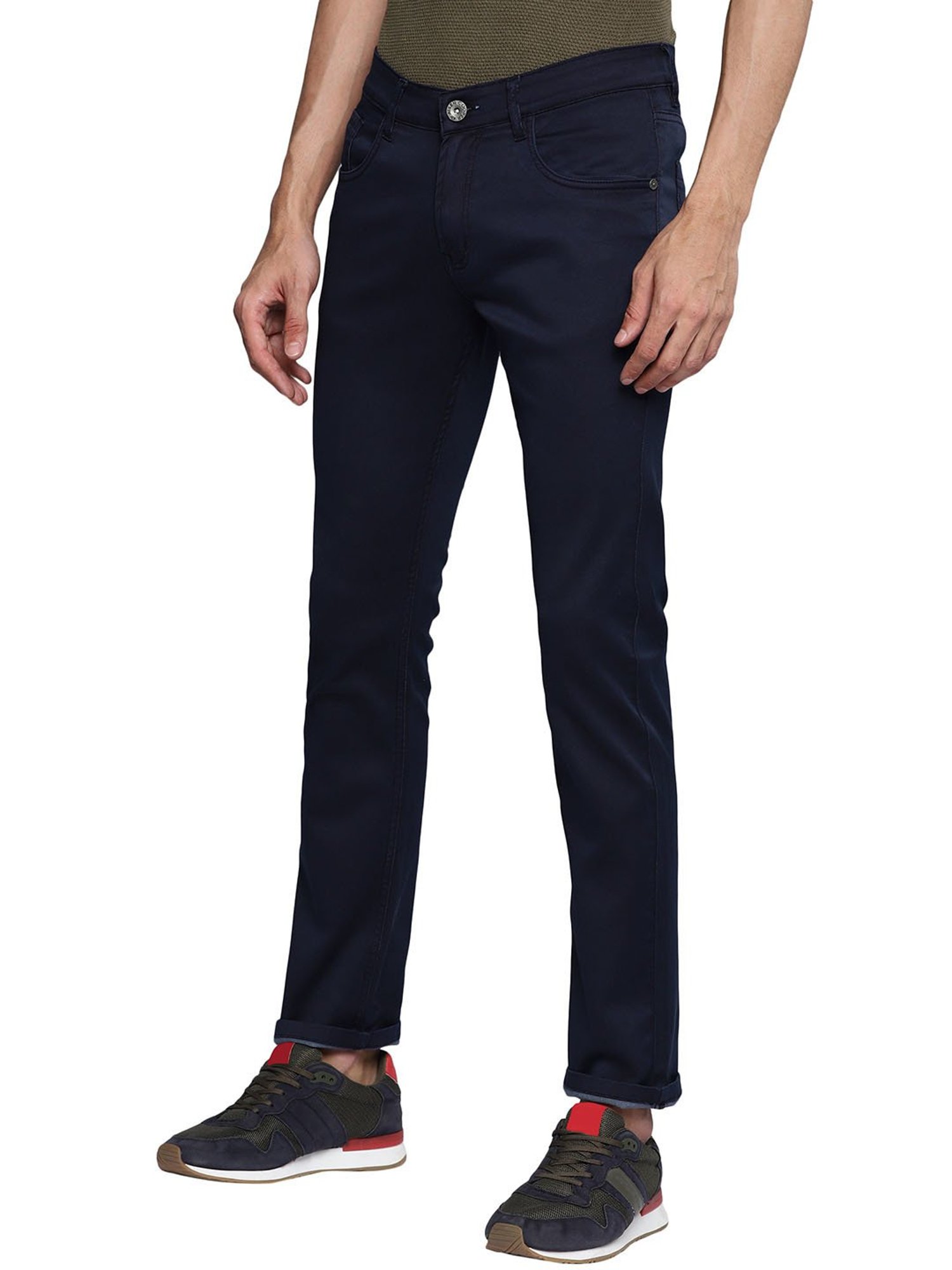 Allen cooper Dark Blue Regular Fit Jeans