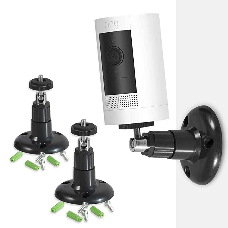 360 Degree Adjustable Mounting Bracket for Ring Stick Up Cam Wired, Ring Stick Up Cam Battery & Ring Indoor Cam HD Security Camera, Camera Accessories