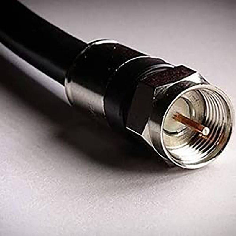 SatelliteSale Premium Coaxial Cables 18AWG RG6 Indoor Black Satellite CCTV 100Ft