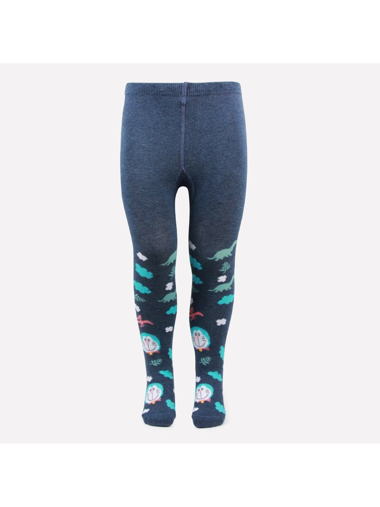Bonjour Boys Light Navy Doraemon Print Tights