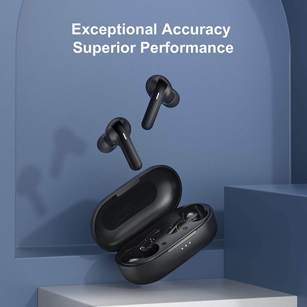 Haylou GT3 True Wireless Earbuds DSP Noise Reduction Bluetooth 5.0 Headphones Smart Touch Control IPX4 Waterproof Binaural Design USB-C 600mAh Charging Case (Black)