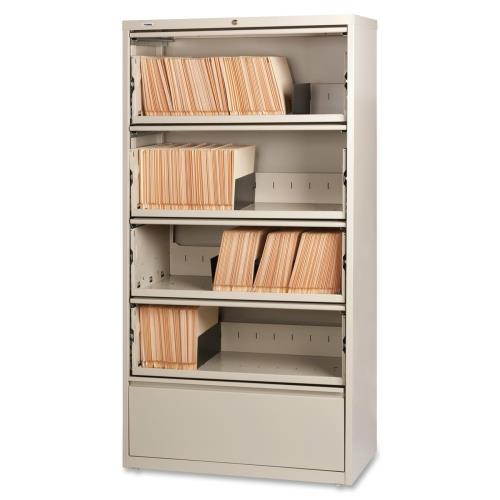 Lorell Lateral File RCD 5-Drawer 36"x18-5/8"x68-3/4" Putty 43512