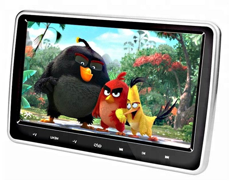 10.1 inch Car Headrest Monitor DVD Player Multimedia MP4 MP5 Video Player TFT HD LCD Touch Screen 1024x600 bluetooth/USB/FM 12V