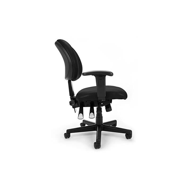 24 Hour Ergonomic Task Chair with Arms, Mid Back, in Black (241-VAM-AA-606)